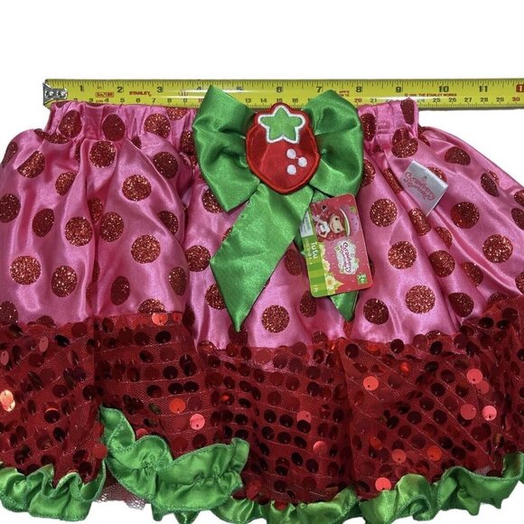 STRAWBERRY SHORTCAKE  Sequin Polka Dot Tutu Girls CS (4-6) Pink Multi  Dance NWT - Picture 13 of 14